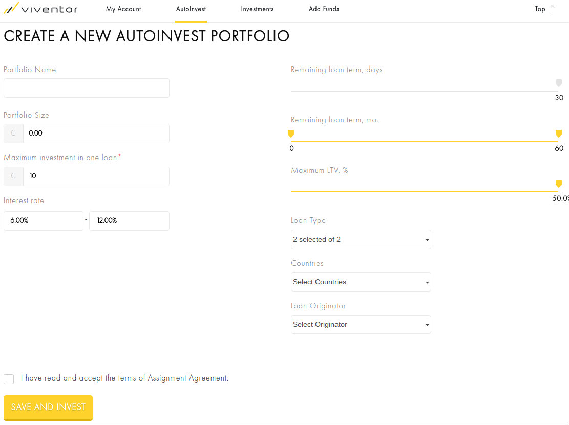 autoinvest feature viventor